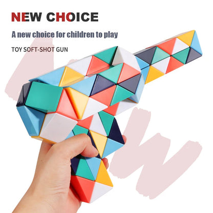 Colored Magic Cube Toys Magic Rule Snake Multi-color Puzzle Fidget