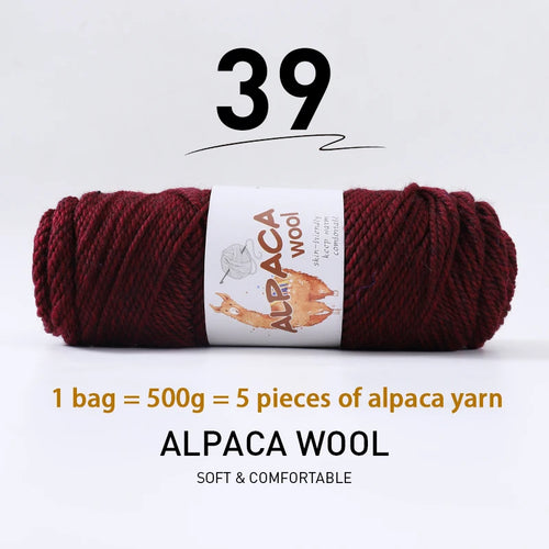 500g High-Quality Alpaca Wool Yarn 245 Thick Wool Yarn Casual Knitting