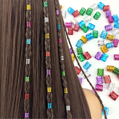 100PCS Multicolor Rings Dreadlocks Beads for Women and Girls, Braid