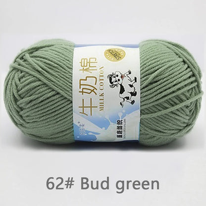 50Gram/Set Milk Cotton Yarn Crochet Line High-quality 5 Strand Milk