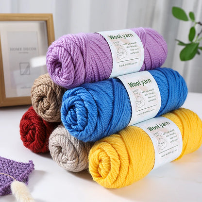 500g Gradient Dyed Rainbow Alpaca Wool Yarn, Thick Yarn for Hand