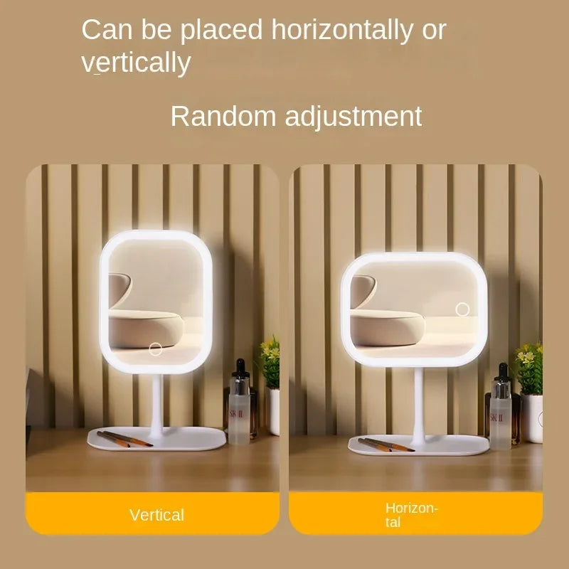 LED Desktop Vanity Mirror 3 Color Dimmable Light Makeup Mirror Light