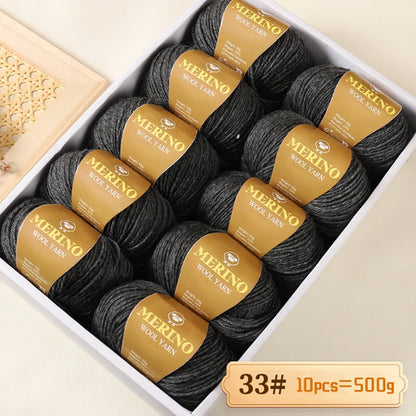 500g of High-Quality 212 Medium-Fine Alpaca Wool Yarn 10 pack
