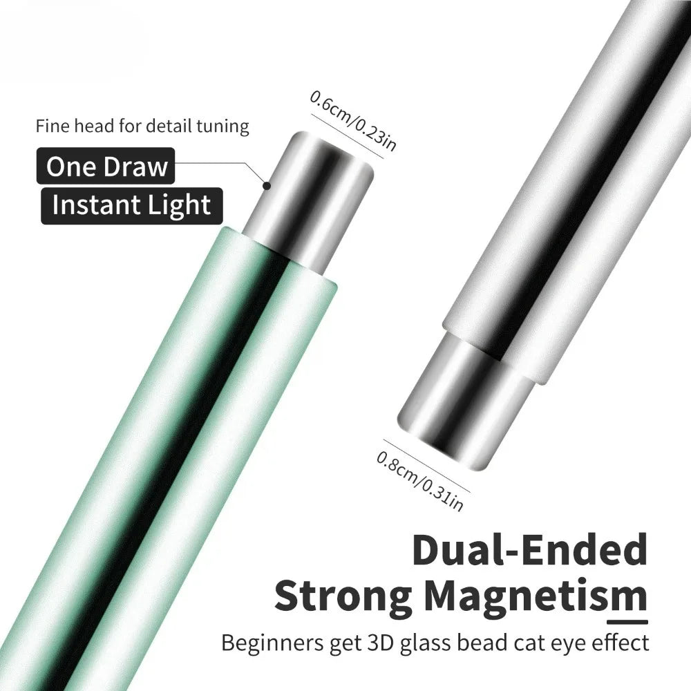1pc Cat Eye Nail Art Magnetic Tool Cylindrical Stick with Ball Magnet