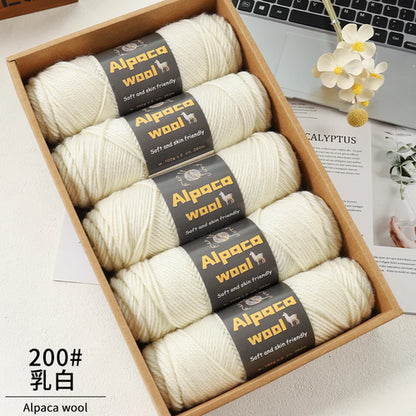 500g Alpaca Wool 245 Chunky Knitting Yarn Multi-Color Autumn and
