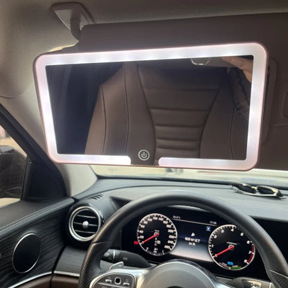Car Interior Mirrors Sun Visor Plate LED HD Makeup Mirror for Girls