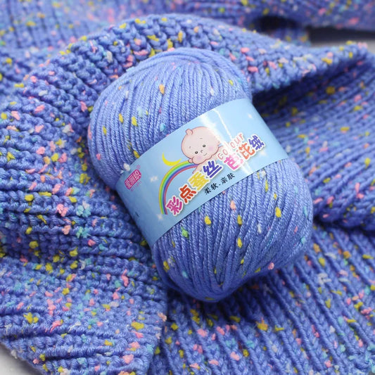 High Quality Worsted Wool Thread Colorful Eco-dyed Needlework Baby