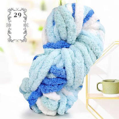 500g of Thick Chenille Yarn for Blankets, Ultra-Soft, Thick, Fluffy,