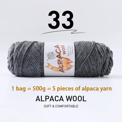 500g High-Quality Alpaca Wool Yarn 245 Thick Wool Yarn Casual Knitting