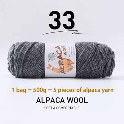 500g High-Quality Alpaca Wool Yarn 245 Thick Wool Yarn Casual Knitting