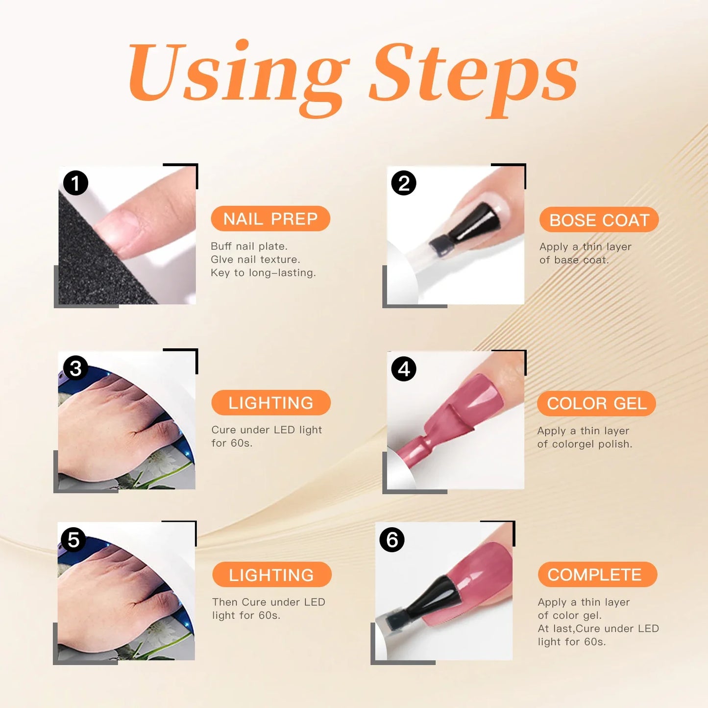 1pc/2pcs/3pcs 8Ml Functional Gel Nail Art Set with Base Coat and