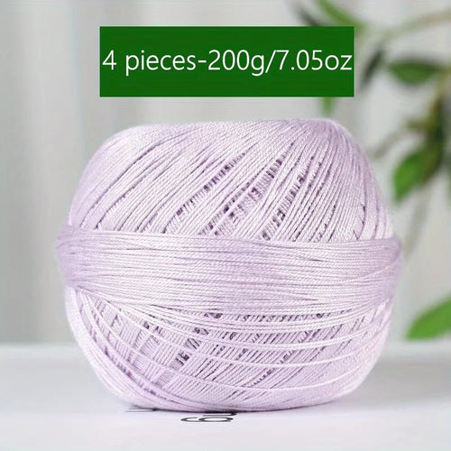 1PC Premium Mercerized Silk Lace Yarn Bundle-Soft, Durable, Vibrant