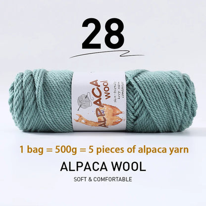 500g High-Quality Alpaca Wool Yarn 245 Thick Wool Yarn Casual Knitting