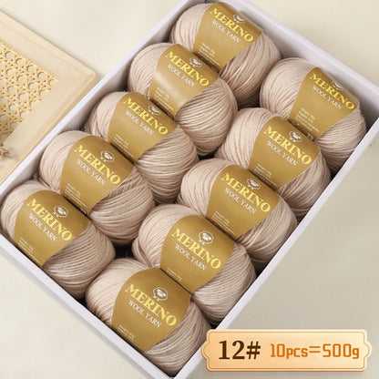 500g of High-Quality 212 Medium-Fine Alpaca Wool Yarn 10 pack