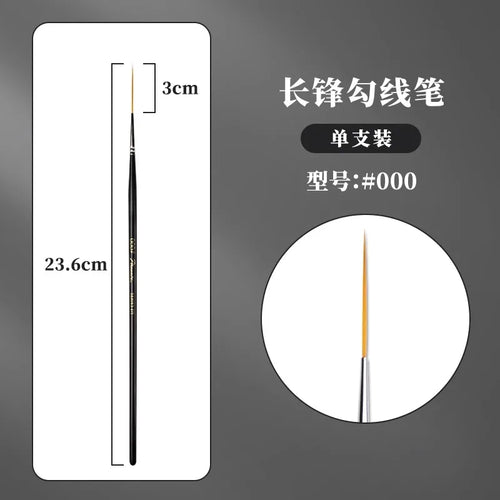 1/2/3/5pcs Rigger Artist Paint Brush Extra Long Fine Point Liner Tip