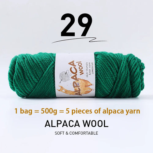 500g High-Quality Alpaca Wool Yarn 245 Thick Wool Yarn Casual Knitting
