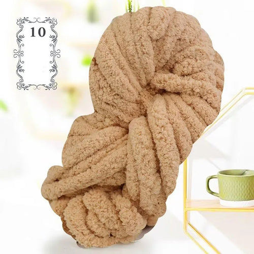 500g of Thick Chenille Yarn for Blankets, Ultra-Soft, Thick, Fluffy,