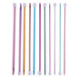 11 Size Tunisian Afghan Crochet Hooks Knit Needles Multicolor Aluminum