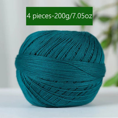 1PC Premium Mercerized Silk Lace Yarn Bundle-Soft, Durable, Vibrant