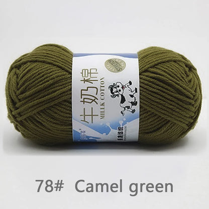 50Gram/Set Milk Cotton Yarn Crochet Line High-quality 5 Strand Milk
