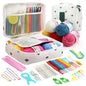 FELE 59Pcs/Set Portable Crochet Knitting Set DIY Beginner Crochet Hook