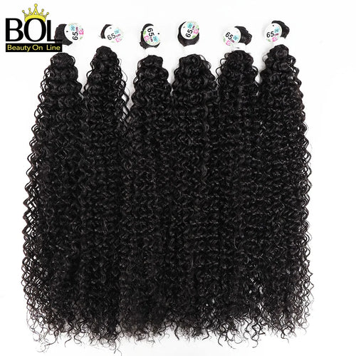 BOL Natural Curly Hair Extensions Long Synthetic Jerry Curly Bundles