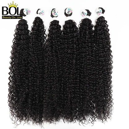 BOL Natural Curly Hair Extensions Long Synthetic Jerry Curly Bundles