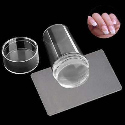 Nails Art Stamping Plates Kit French Manicure Design Plate Stamp