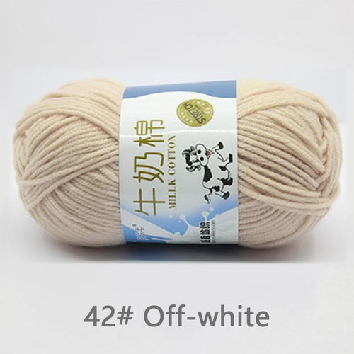 50Gram/Set Milk Cotton Yarn Crochet Line High-quality 5 Strand Milk