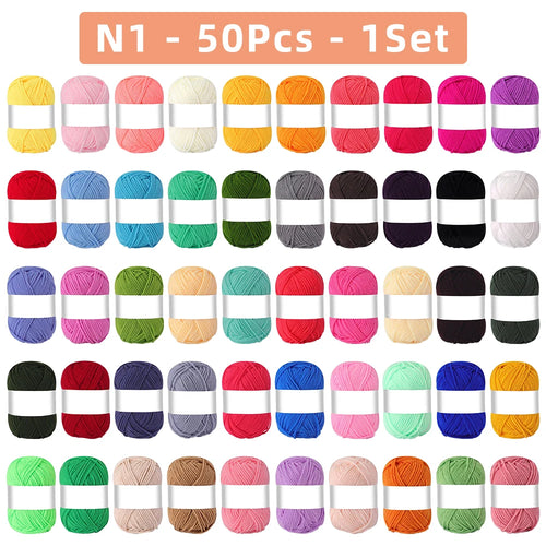 25(50)pcs/bag 4 Ply Milk Cotton Yarn For Hand Knitting Crocheting