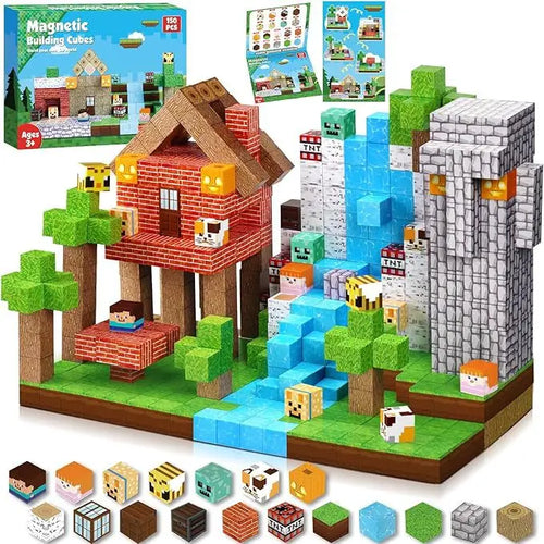Magnetic Building Blocks Mine World Magnet Cube for Stacking