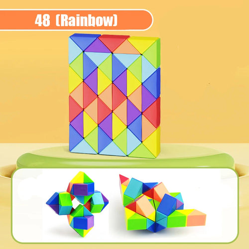 Colored Magic Cube Toys Magic Rule Snake Multi-color Puzzle Fidget