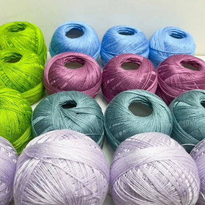 1PC Premium Mercerized Silk Lace Yarn Bundle-Soft, Durable, Vibrant