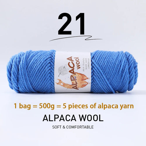 500g High-Quality Alpaca Wool Yarn 245 Thick Wool Yarn Casual Knitting