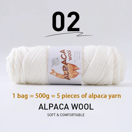 500g High-Quality Alpaca Wool Yarn 245 Thick Wool Yarn Casual Knitting
