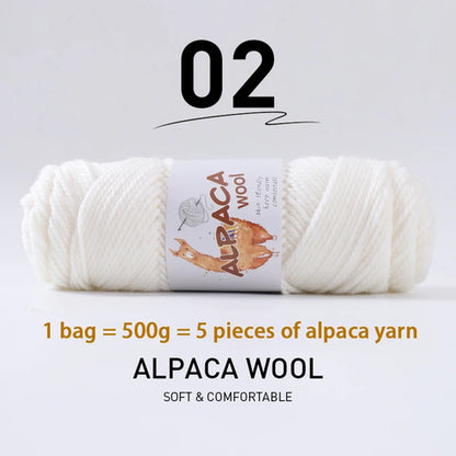 500g High-Quality Alpaca Wool Yarn 245 Thick Wool Yarn Casual Knitting