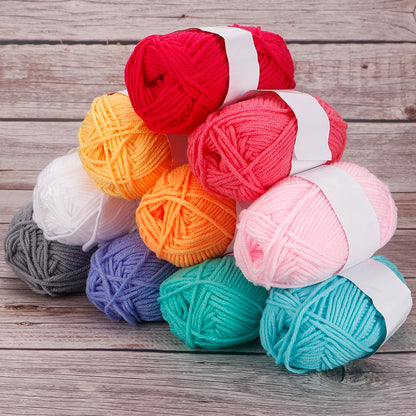 25(50)pcs/bag 4 Ply Milk Cotton Yarn For Hand Knitting Crocheting