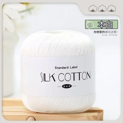 50g/PC Silk Lace Cotton Milk Crochet Yarn Baby Hand-Knitted Warm Soft