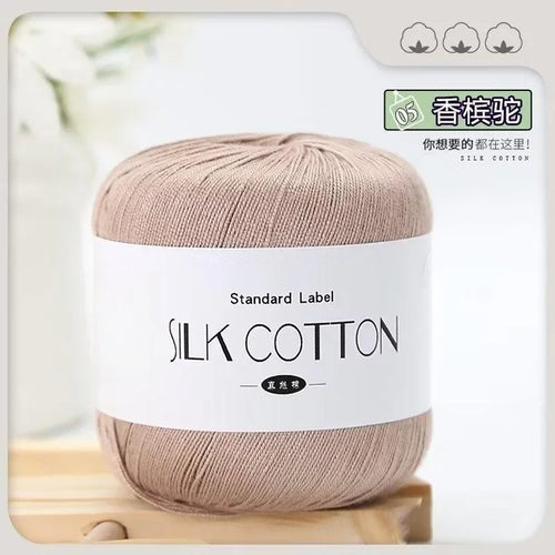 50g/PC Silk Lace Cotton Milk Crochet Yarn Baby Hand-Knitted Warm Soft