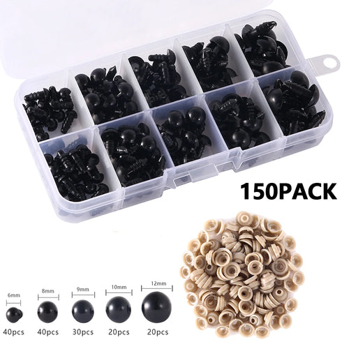 Plastic Safety Eyes and Noses For Toys Doll Crafts Teddy Bear Dolls