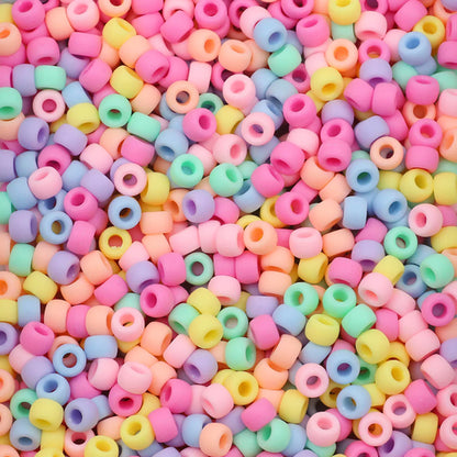 100/200/400pcs 6x9mm Solid Color Large Hole Pony Beads DIY Jewelry