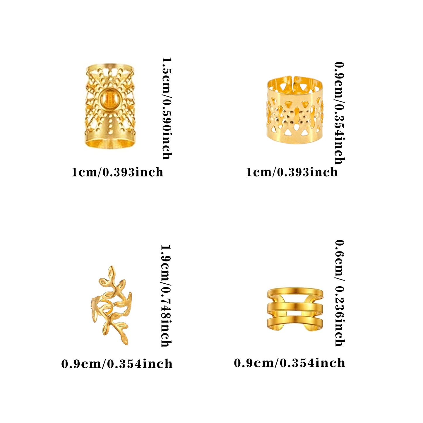 80pcs Dreadlock Hair Jewelry Accessories Hair Rings Set For Music