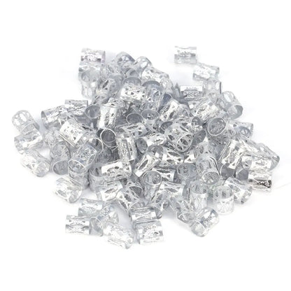 100pcs Hollow Out Hair Ring,Dreadlocks Beads Hair BraidRings Clips