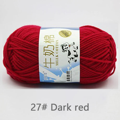 50Gram/Set Milk Cotton Yarn Crochet Line High-quality 5 Strand Milk