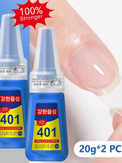 1/2/5 pieces of Super Fast Adhesive 401 Nail Tip Glue - a must-have