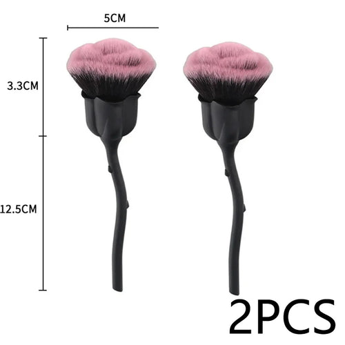 Pink Rose Soft Brush For Manicure Nail Art Dust Brush Nail Dust Brush