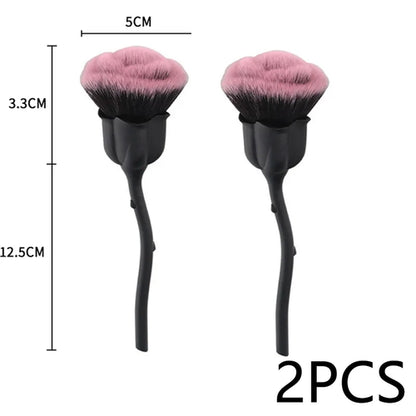Pink Rose Soft Brush For Manicure Nail Art Dust Brush Nail Dust Brush