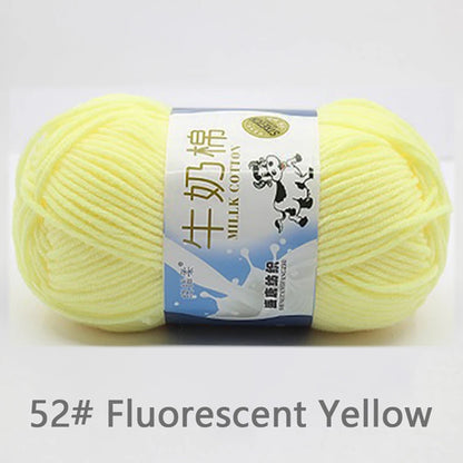 50Gram/Set Milk Cotton Yarn Crochet Line High-quality 5 Strand Milk