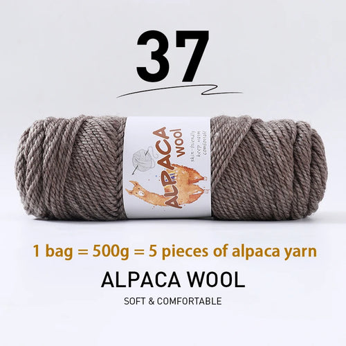 500g High-Quality Alpaca Wool Yarn 245 Thick Wool Yarn Casual Knitting