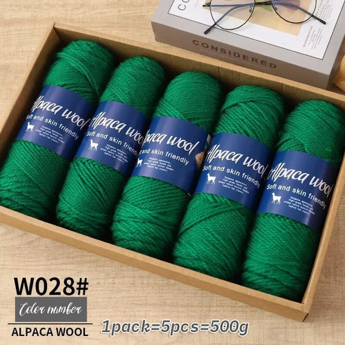 500g alpaca wool yarn, coarse yarn, hand woven to make warm and